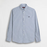 Camicia 100% cotone seersucker a righe - Navy Stripe