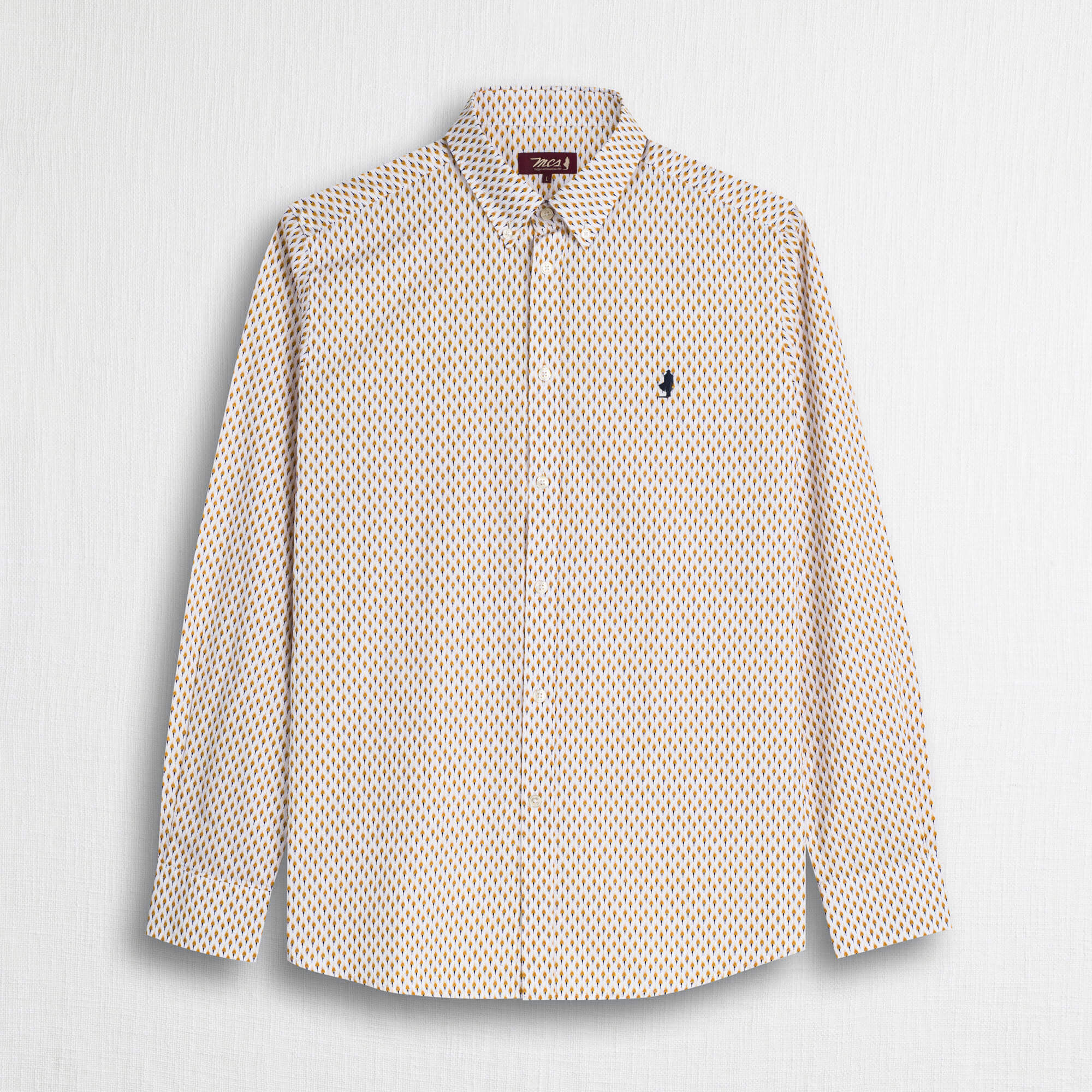 Camicia 100% cotone stampata - Yellow Print