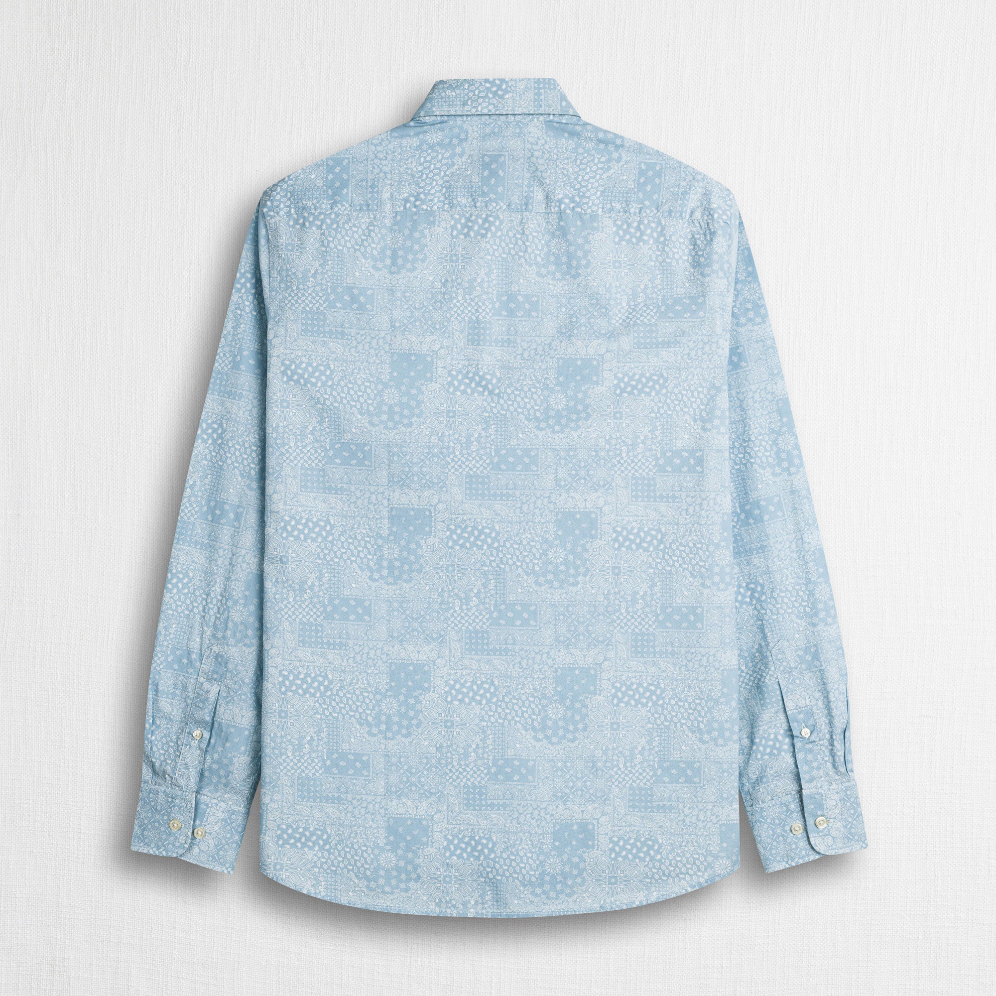 Camicia 100% cotone stampa paisley - Light Blue Print