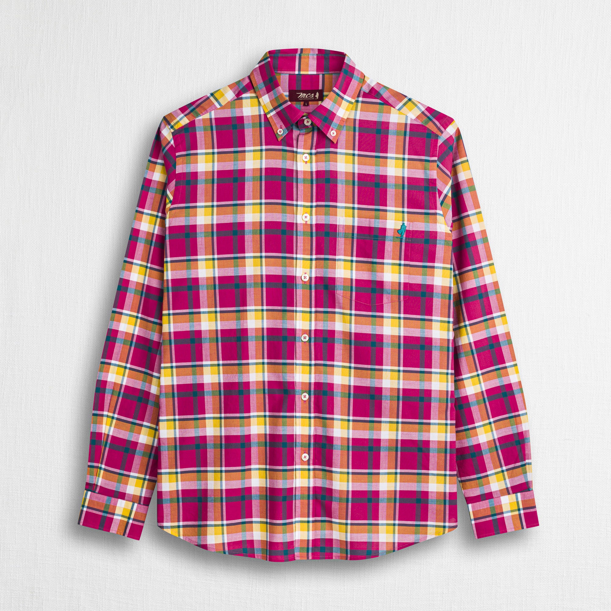 Camicia 100% cotone a quadri - Purple Check