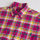 Camicia 100% cotone a quadri - Purple Check