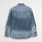Camicia western in denim - Light Blue Denim