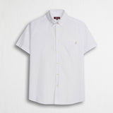 Camicia 100% cotone popeline manica corta - White
