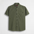 Camicia 100% cotone popeline manica corta - Dark Olive