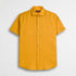 Camicia 100% lino manica corta - Gold Yellow