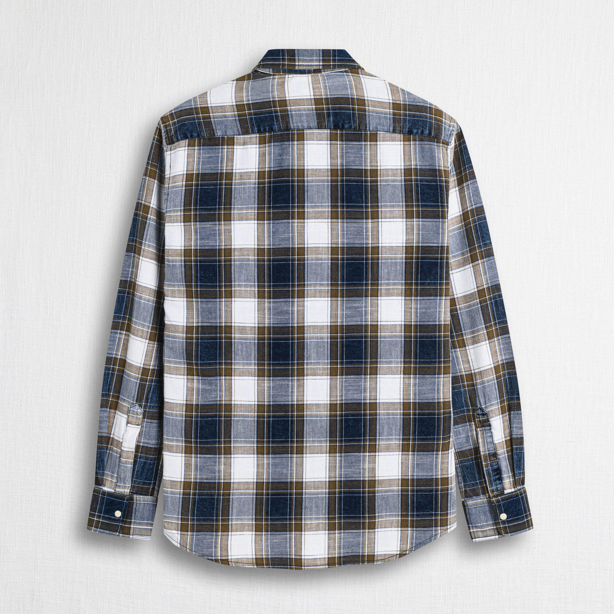 Camicia 100% cotone a quadri con taschini - Beige Check