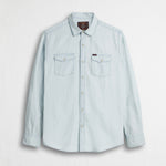 Camicia western in denim leggero - Bleached Denim