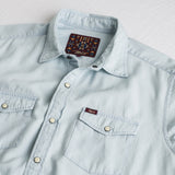 Camicia western in denim leggero - Bleached Denim