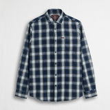Camicia 100% cotone a quadri indigo - Indigo Check