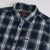 Camicia 100% cotone a quadri indigo - Indigo Check