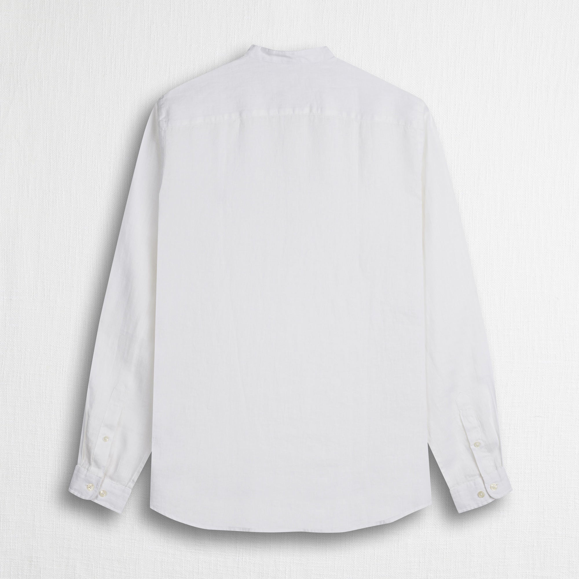 Camicia 100% lino serafino con collo coreana - White