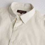 100% cotton embroidered shirt - Gardenia