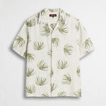 Camicia bowling stampata manica corta - Milky Print