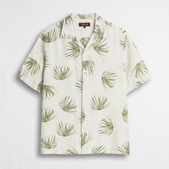 Camicia bowling stampata manica corta - Milky Print