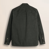 Giacca Overshirt in Gabardina di Cotone retro - Olive Night
