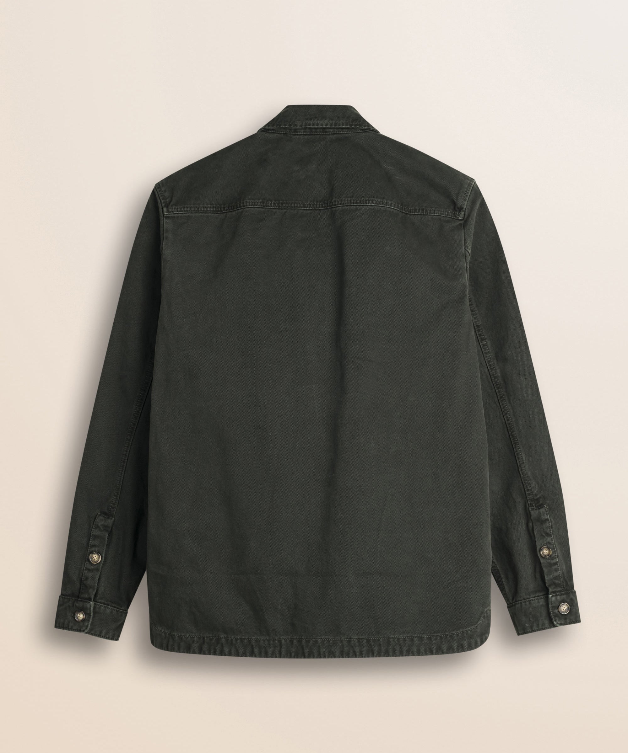 Giacca Overshirt in Gabardina di Cotone retro - Olive Night
