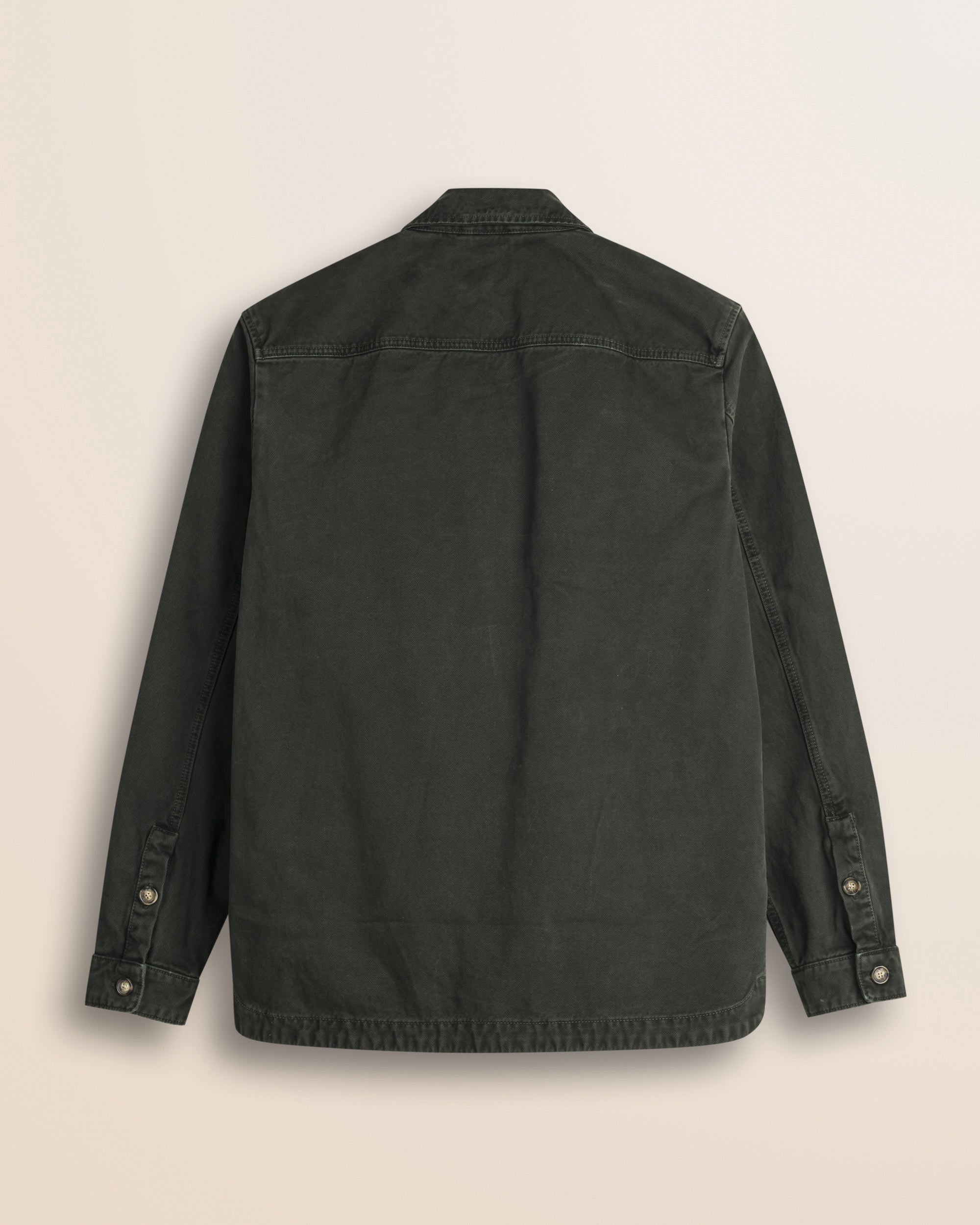 Giacca Overshirt in Gabardina di Cotone retro - Olive Night