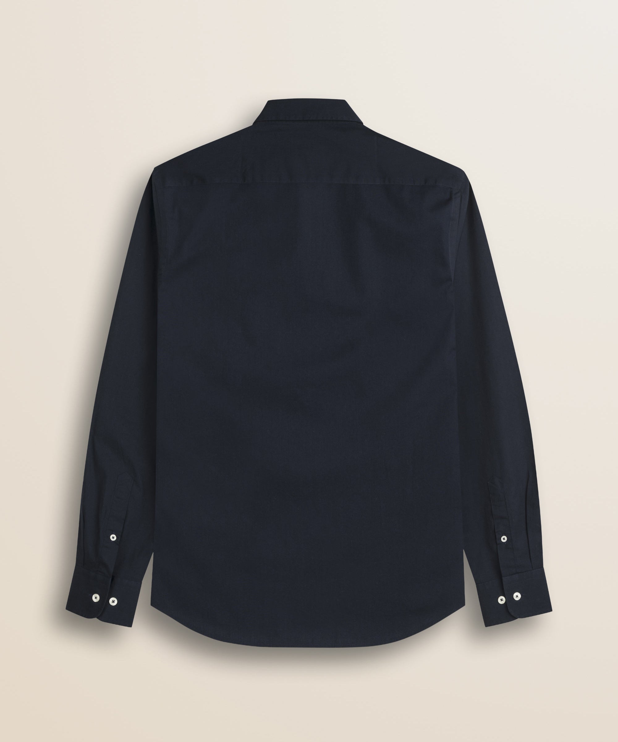 Camicia in Popeline Stretch Slim Fit retro - Navy Blue