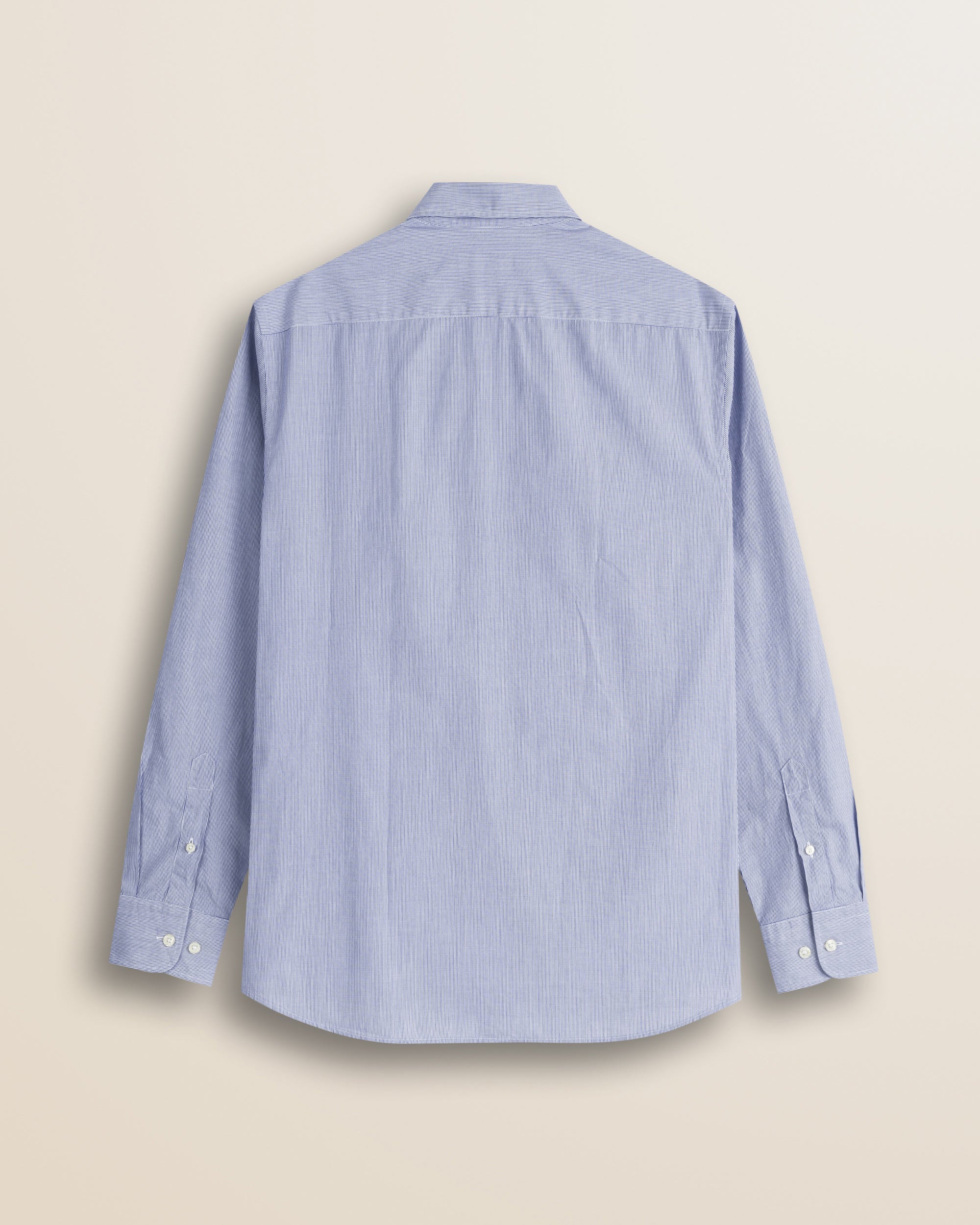 Camicia a Righe in Cotone Button-Down retro - Light Navy