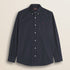 Camicia in Gabardina di Cotone Tinta in Capo fronte - Navy Blue