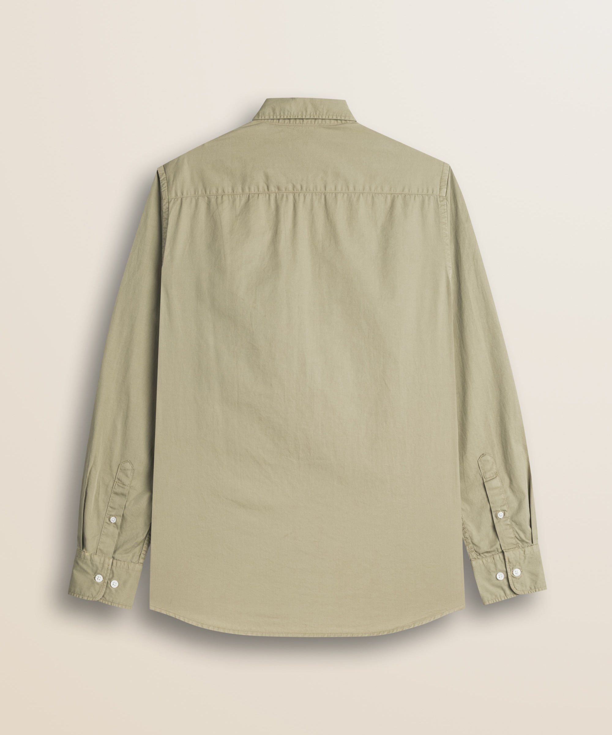 Camicia in Gabardina di Cotone Tinta in Capo retro - Elmwood Brown