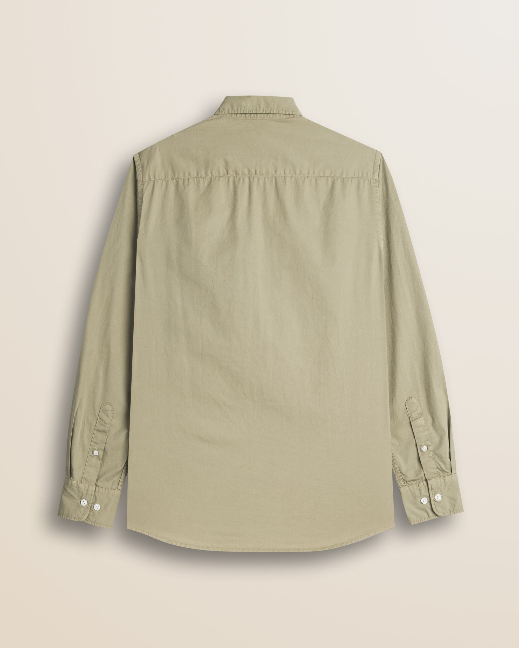Camicia in Gabardina di Cotone Tinta in Capo retro - Elmwood Brown