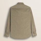 Camicia in Velluto a Coste Button-Down retro - Taupe