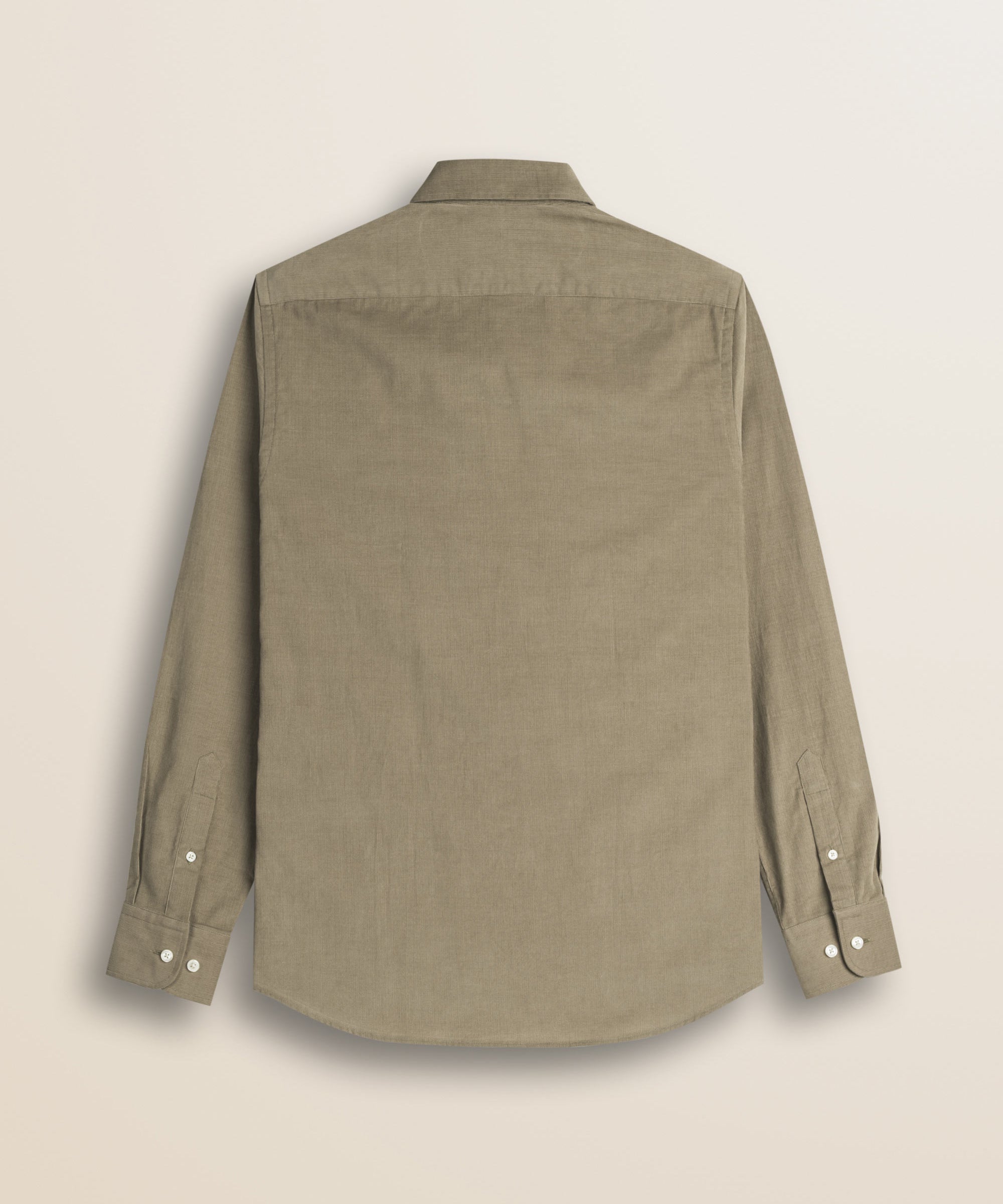Camicia in Velluto a Coste Button-Down retro - Taupe