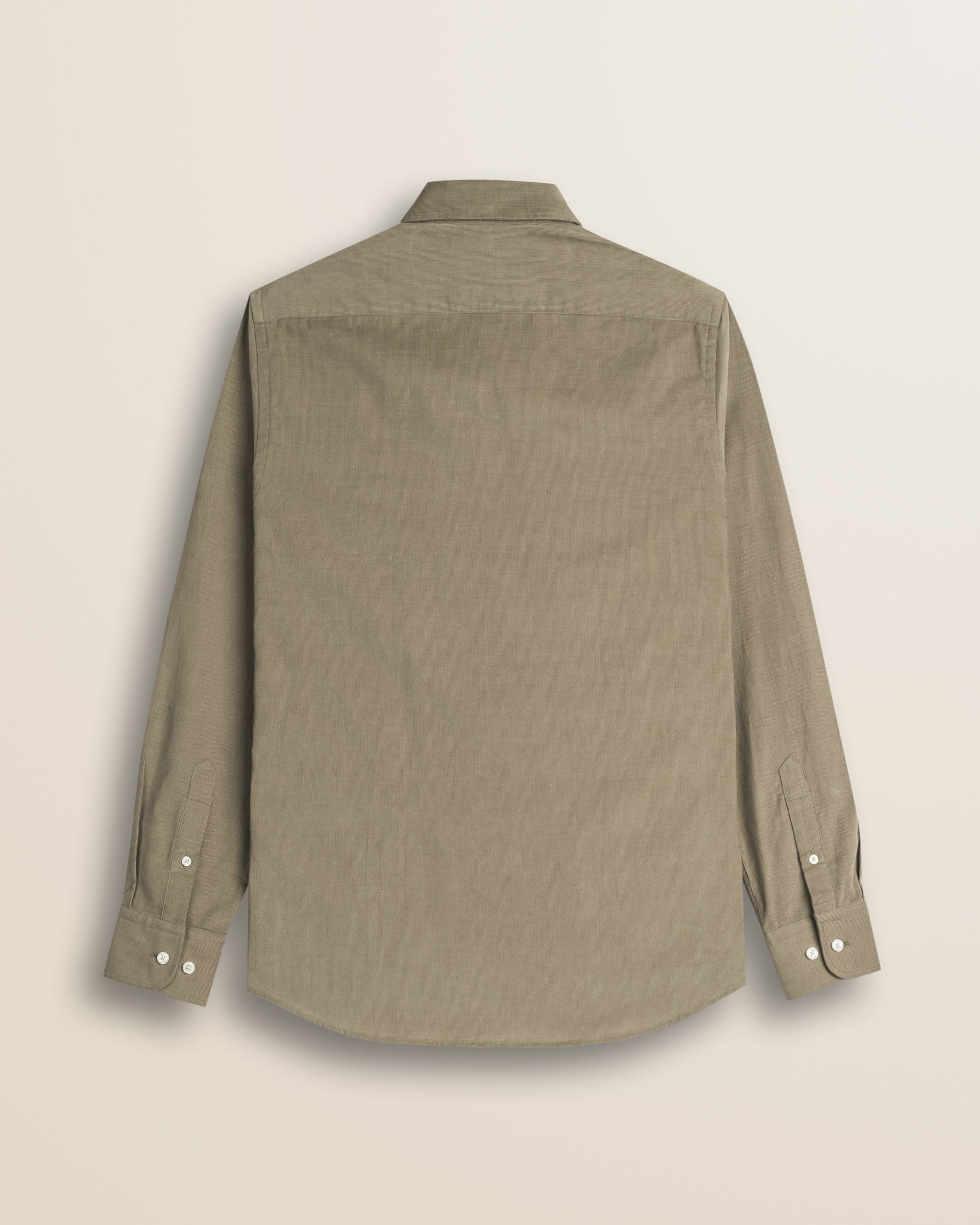 Camicia in Velluto a Coste Button-Down retro - Taupe