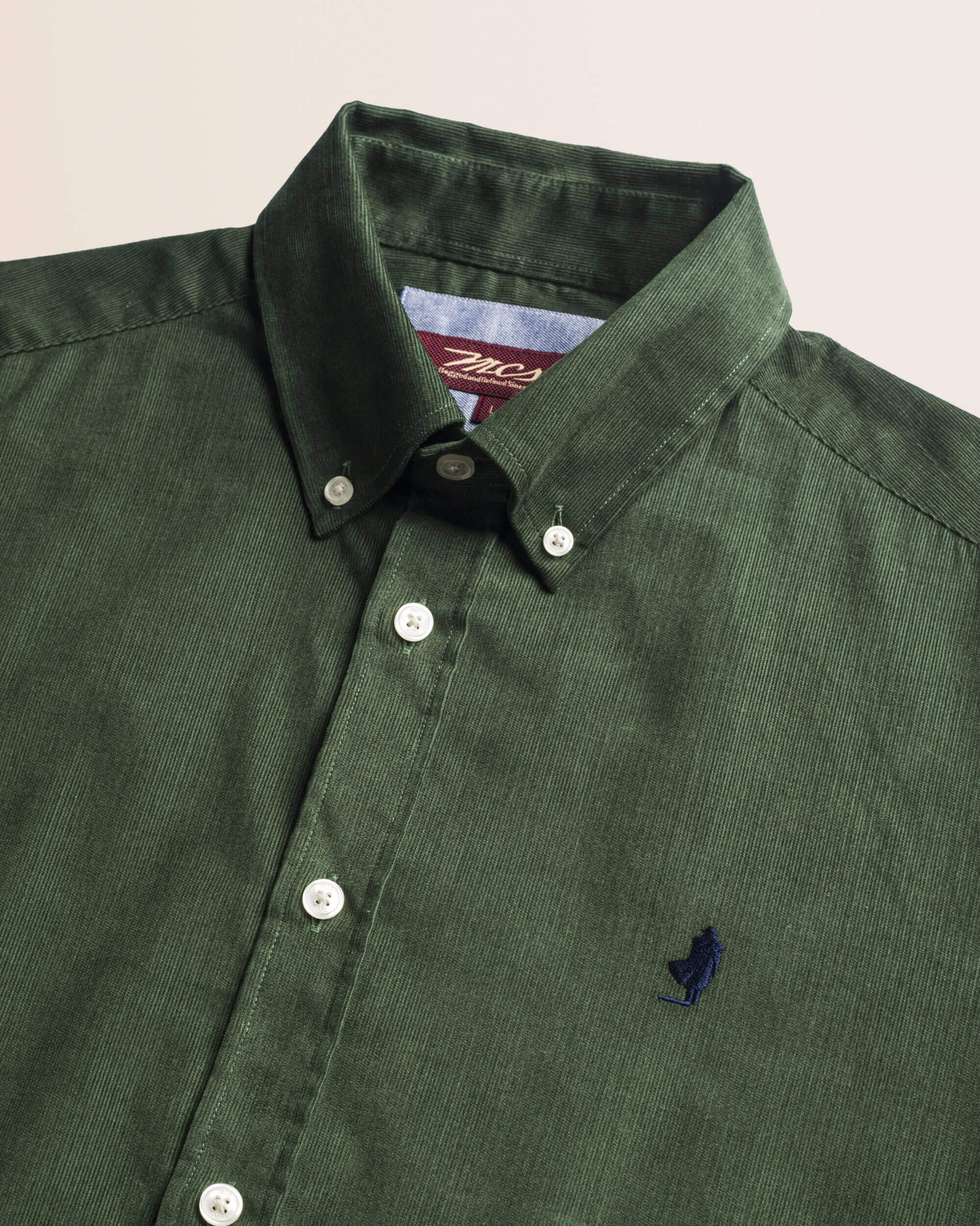Camicia in Velluto a Coste Button-Down dettaglio colletto - Ponderosa Pine