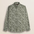 Camicia in Twill di Cotone Stampa Floreale fronte - Green Flower Print