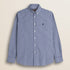 Camicia a Quadretti in Cotone Tinto Filo fronte - Blue Microcheck