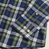 Camicia in Flanella Tartan Button-Down dettaglio manica - Green Tartan Check