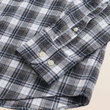 Camicia in Flanella Melange a Quadri dettaglio manica - Grey Melange Check