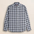 Camicia in Flanella Melange a Quadri fronte - Grey Melange Check