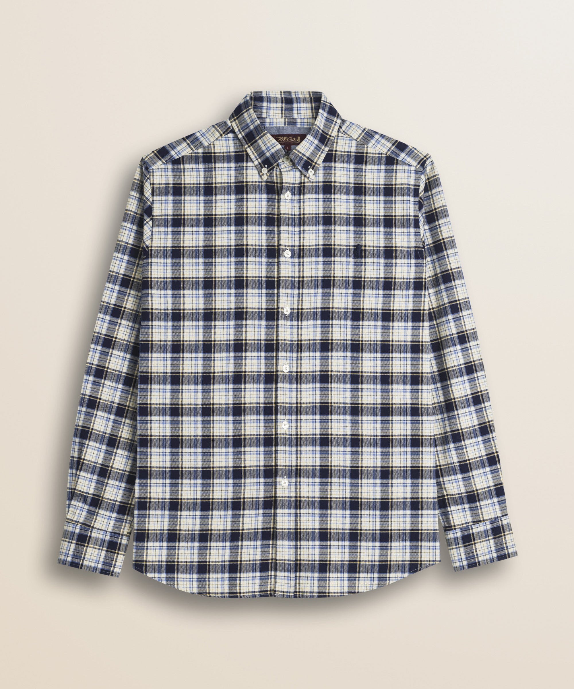 Camicia a Quadri in Flanella Leggera fronte - Blue Check