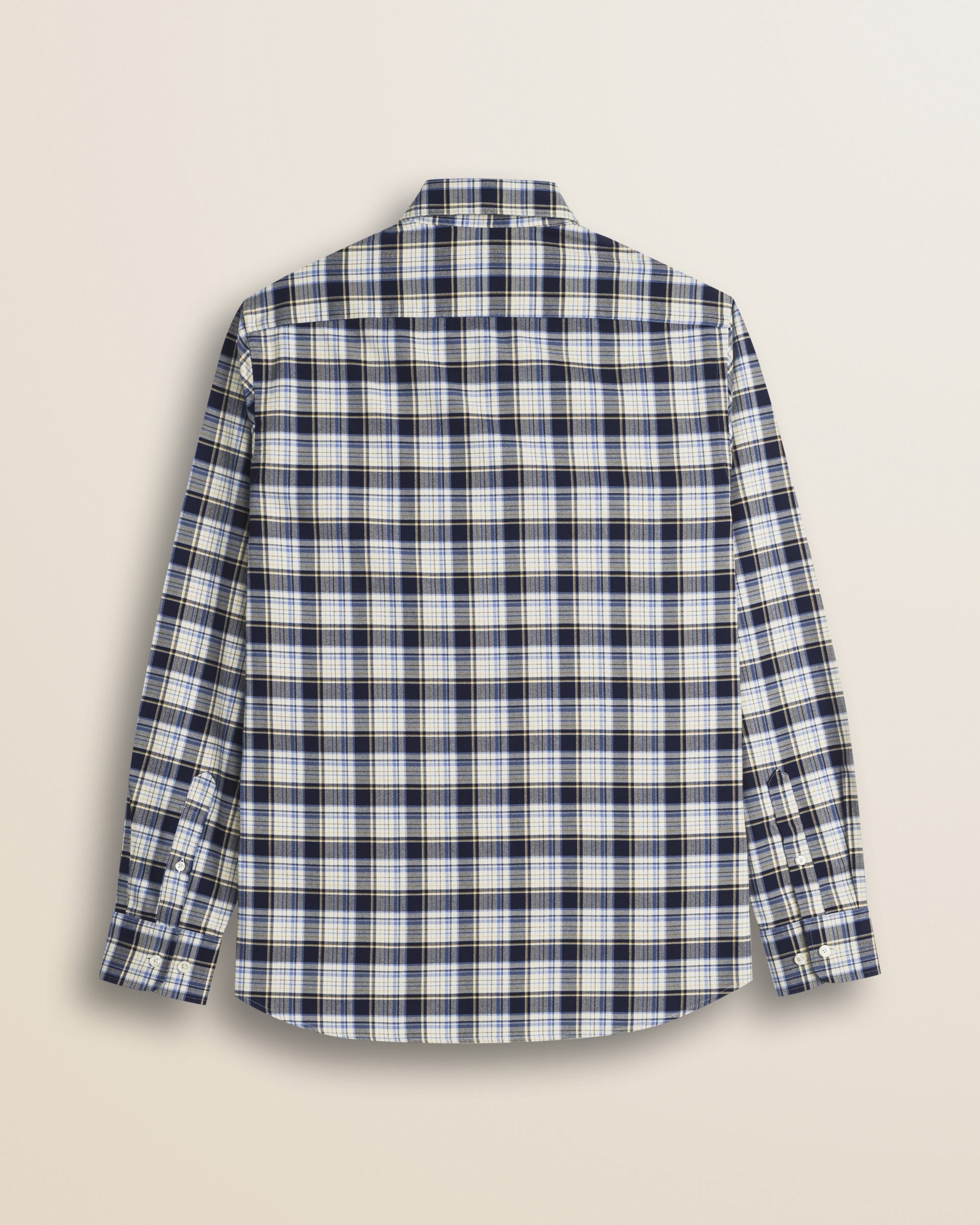 Camicia a Quadri in Flanella Leggera retro - Blue Check