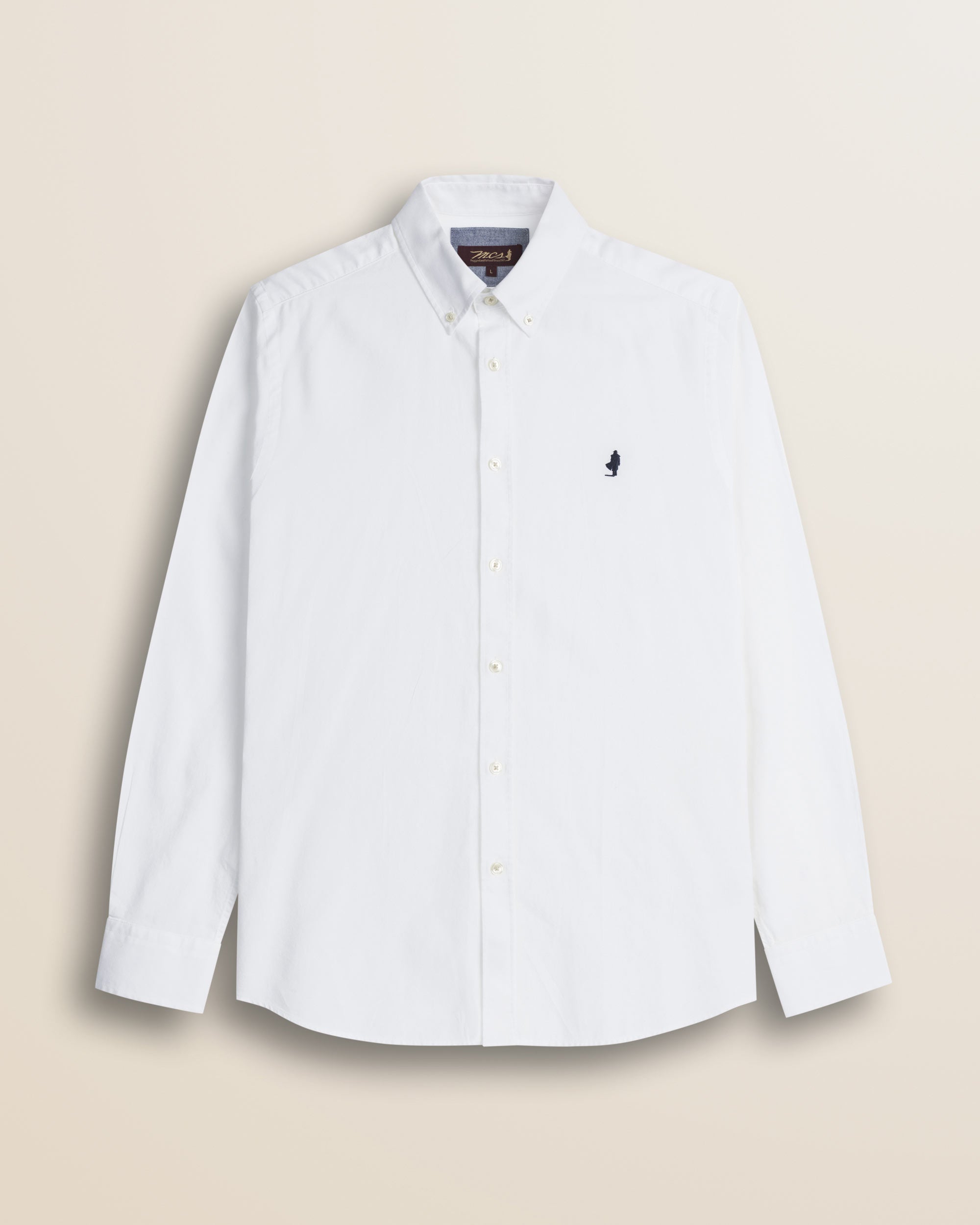 Camicia in Oxford Button-Down Regular Fit fronte - White