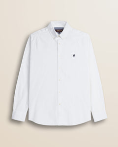 Camicia in Oxford Button-Down Regular Fit fronte - White