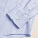 Camicia in Oxford Button-Down Regular Fit dettaglio manica - Sky