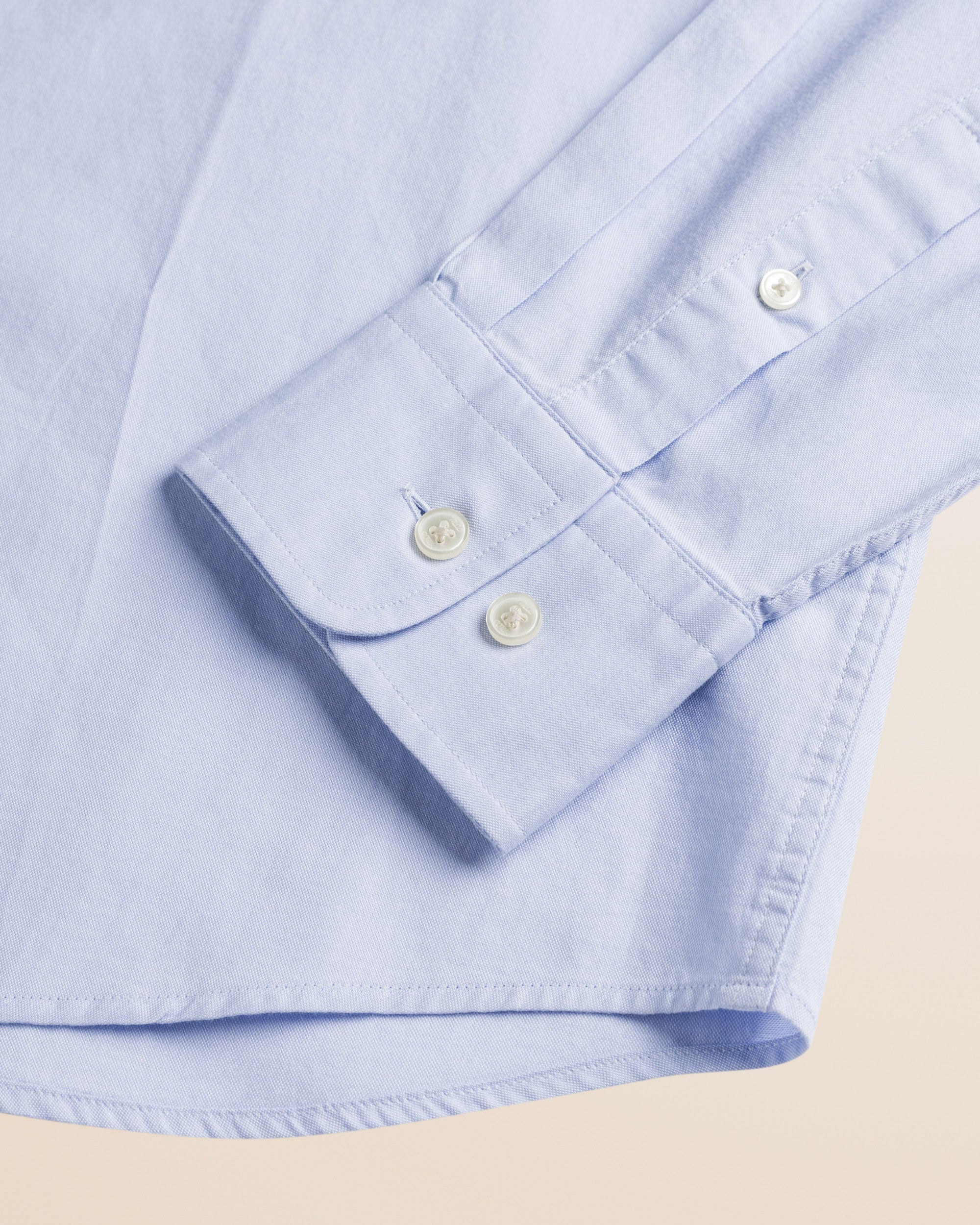 Camicia in Oxford Button-Down Regular Fit dettaglio manica - Sky