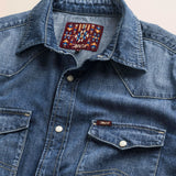 Camicia Western  dettaglio colletto - Dark Blue