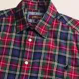 Camicia in Flanella a Quadri con Taschino dettaglio colletto - Red Tartan Check