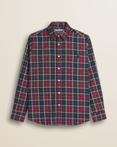 Camicia in Flanella a Quadri con Taschino fronte - Red Tartan Check
