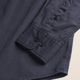 Camicia Workwear in Gabardina Tinta in Capo dettaglio manica - Navy Blue