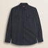 Camicia Workwear in Gabardina Tinta in Capo fronte - Navy Blue