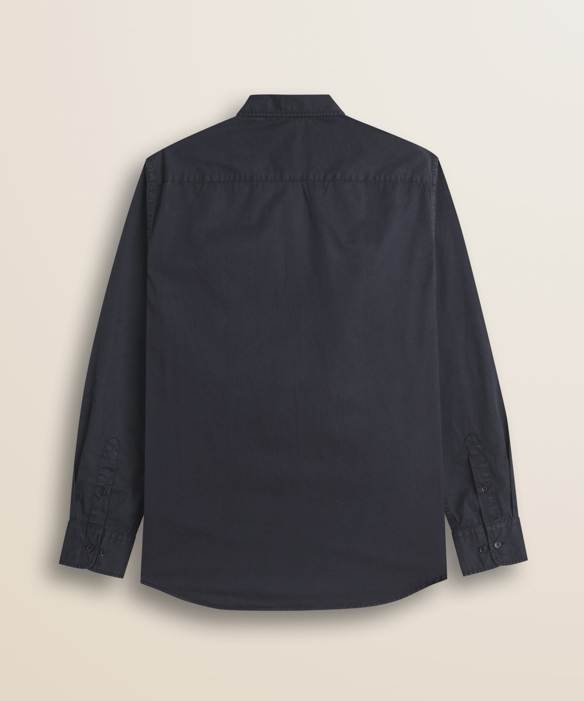 Camicia Workwear in Gabardina Tinta in Capo retro - Navy Blue