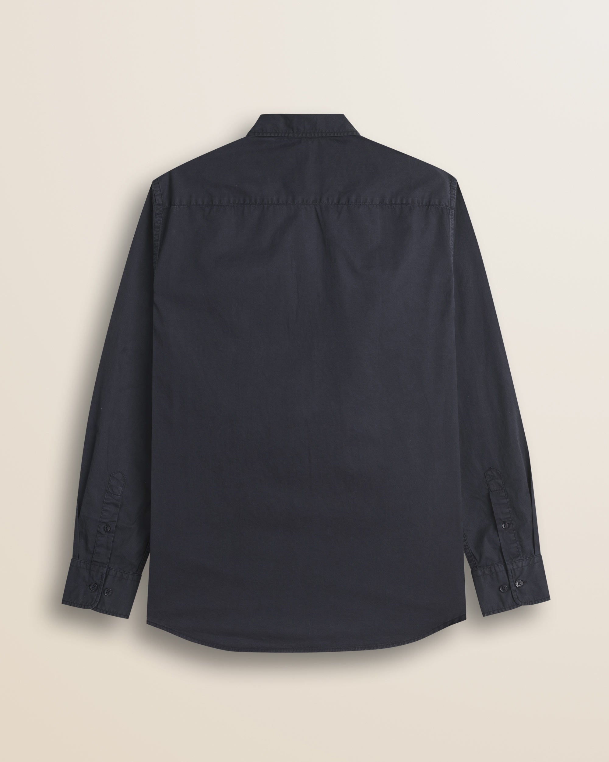 Camicia Workwear in Gabardina Tinta in Capo retro - Navy Blue