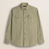 Camicia Workwear in Gabardina Tinta in Capo fronte - Elmwood Brown