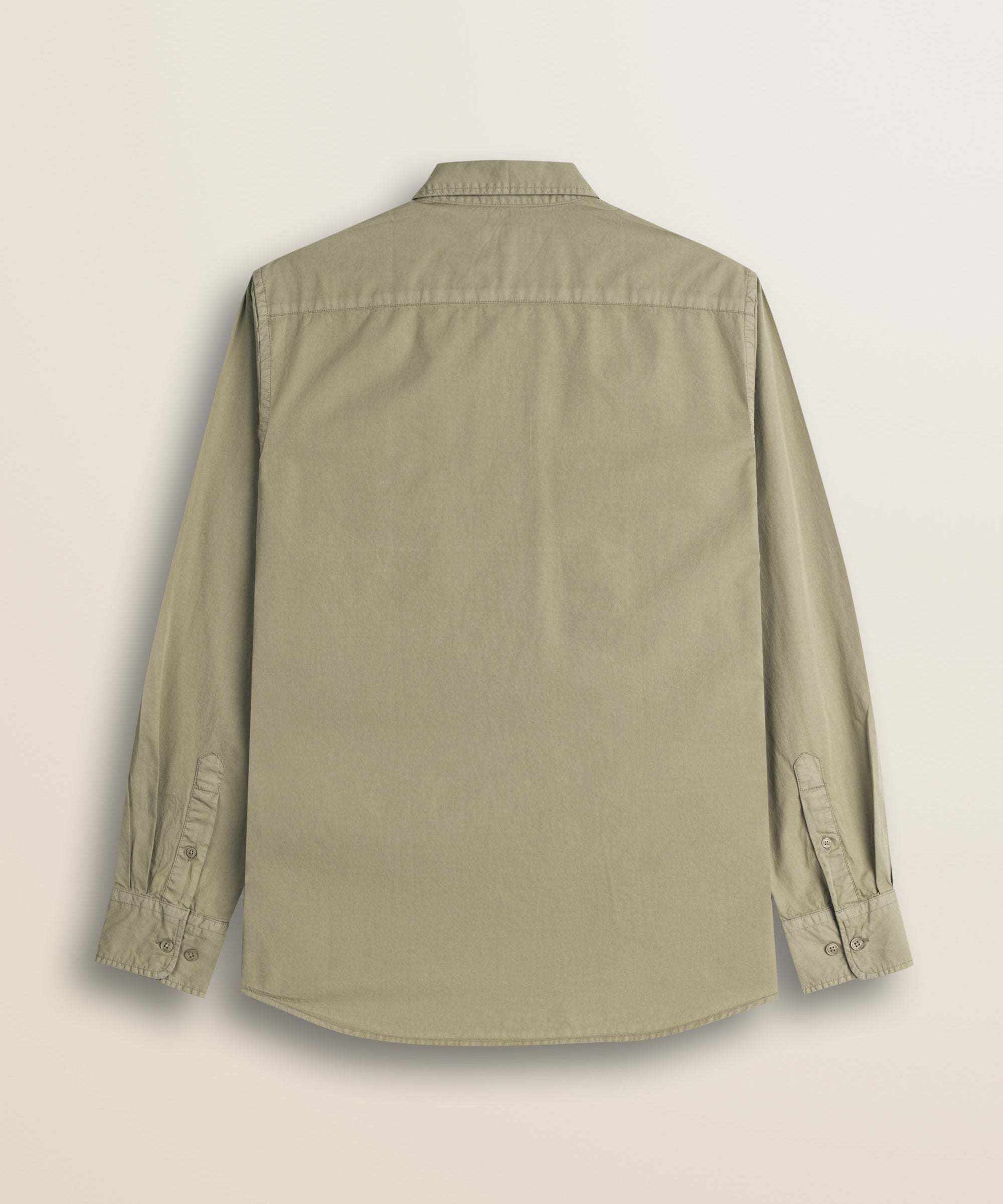 Camicia Workwear in Gabardina Tinta in Capo retro - Elmwood Brown